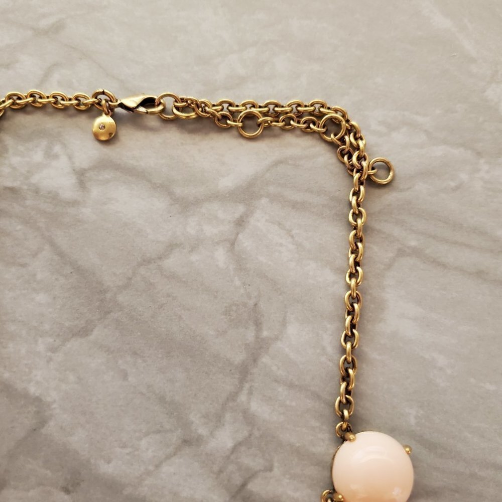 💕 J.Crew Light Blush Pink Enamal Dot Bubble Necklace 💕 - Picture 3 of 14